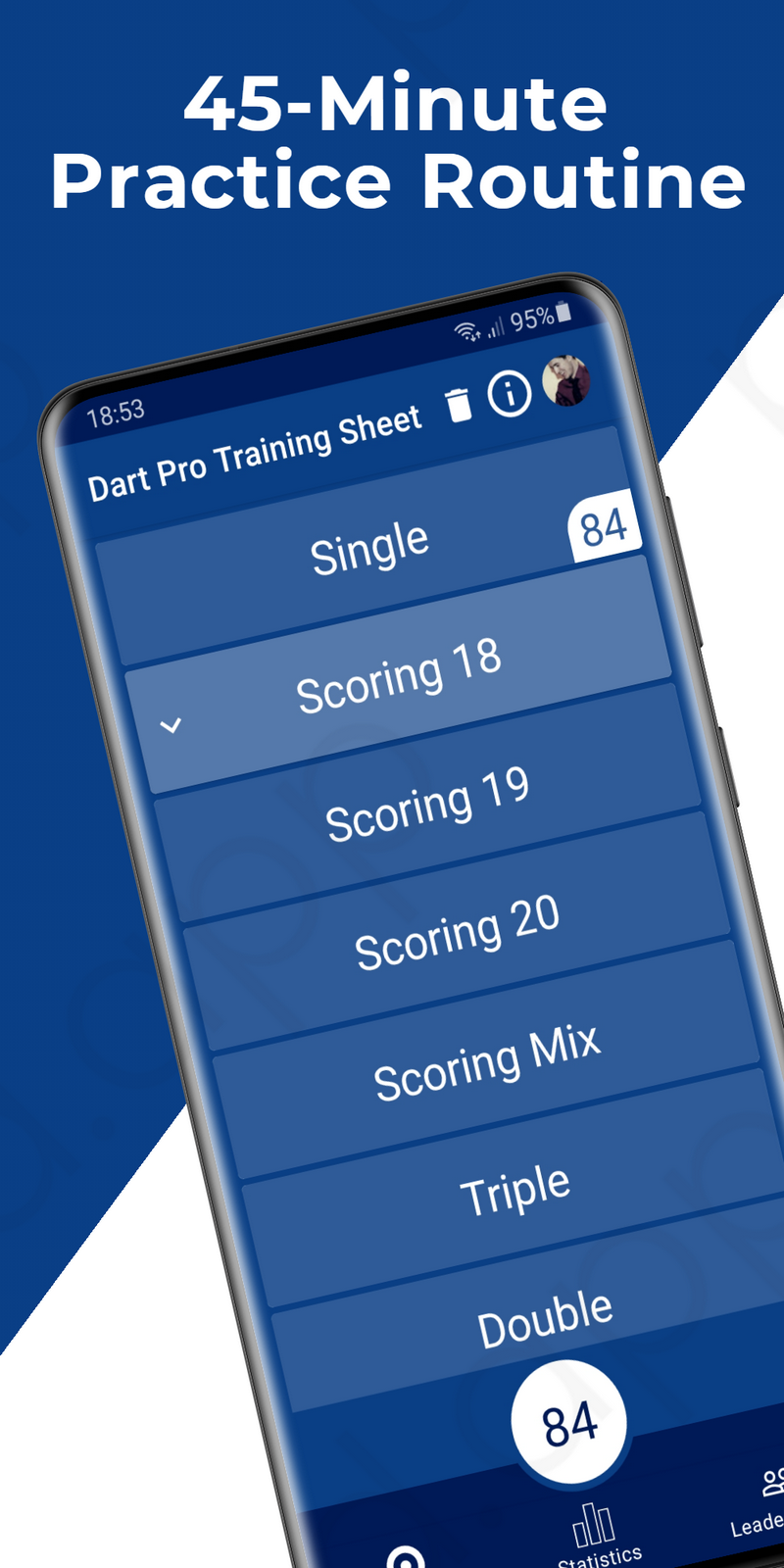 Dart Pro Training Sheet app screenshot